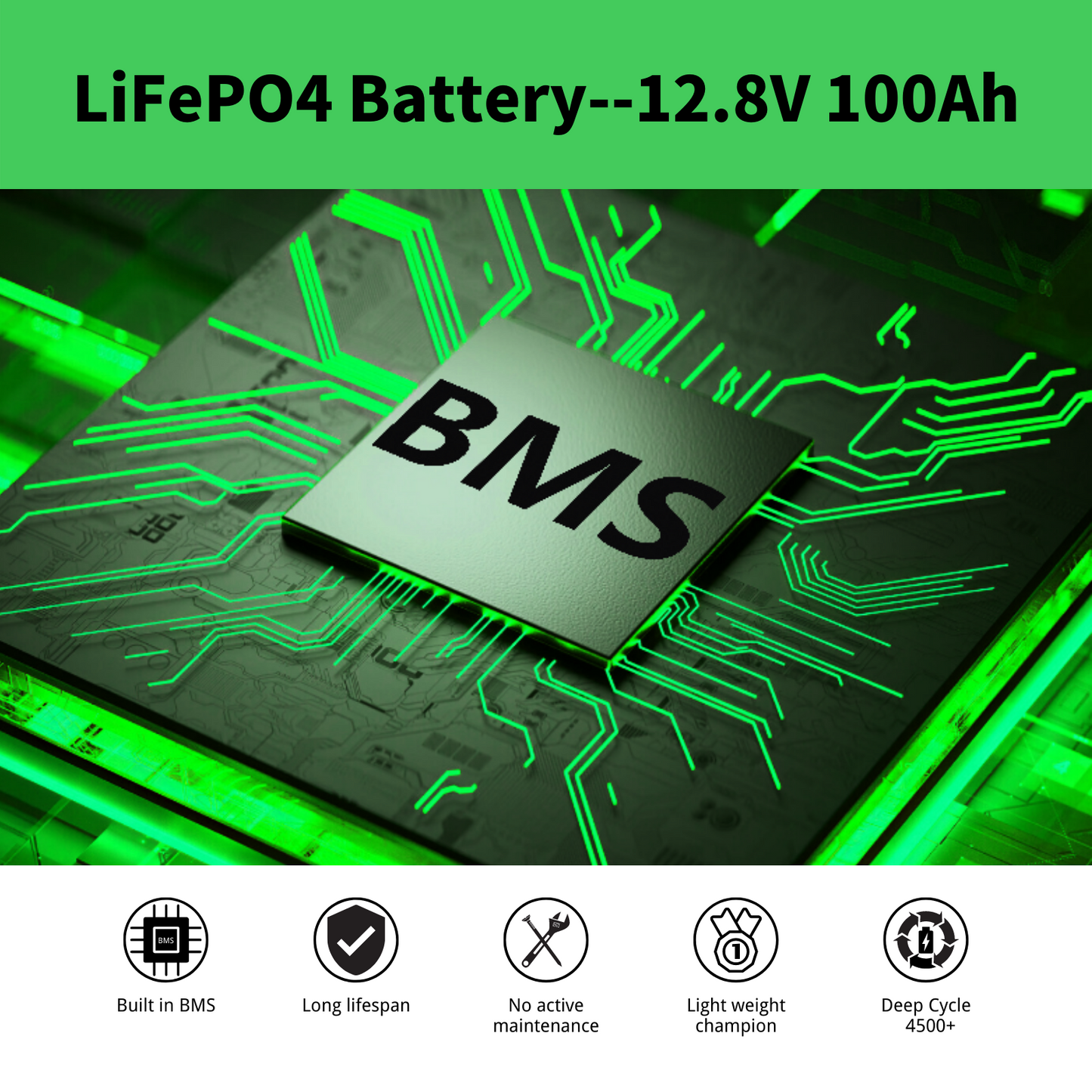 LiFePO4 12V 100Ah 200Ah Lithium Iron Phosphate Battery