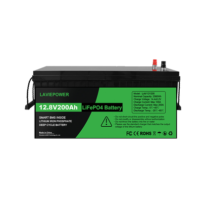 12V 200Ah Lithium LiFePo4 Battery 6000+ Deep Cycles