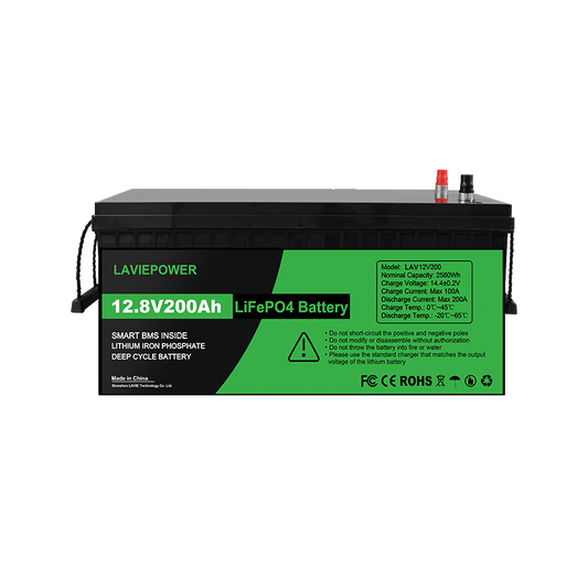 12V 200Ah Lithium LiFePo4 Battery 6000+ Deep Cycles